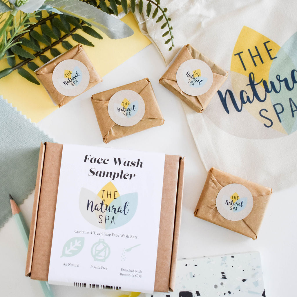 - Face Wash Sample Pack | 4 x 15g Natural Facial Cleansing Bars | Vegan, Plastic-Free Skincare | Perfect Travel & Trial Set