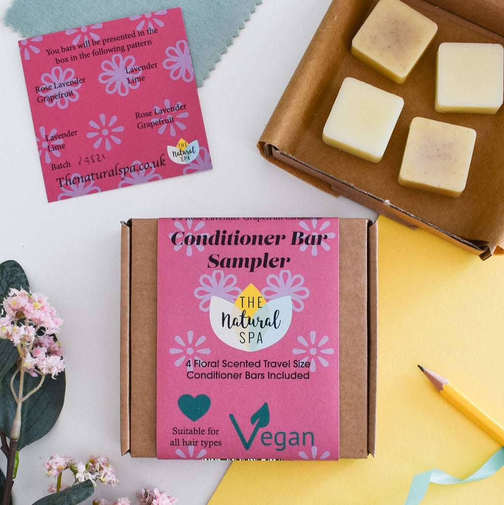 - Floral Mini conditioner Sampler - gift set with 4 mini conditioner bars
