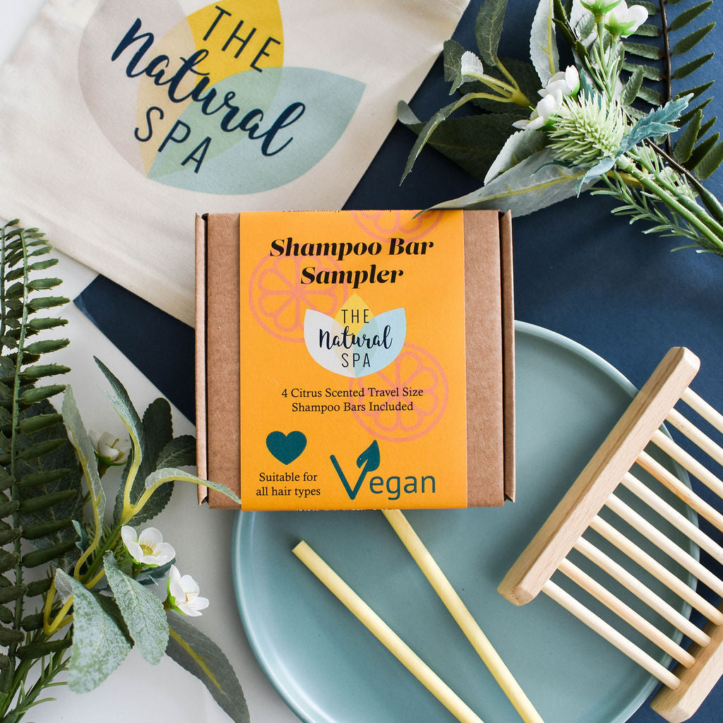 - Citrus  Mini Shampoo Sampler - gift set with 4 mini shampoo bars