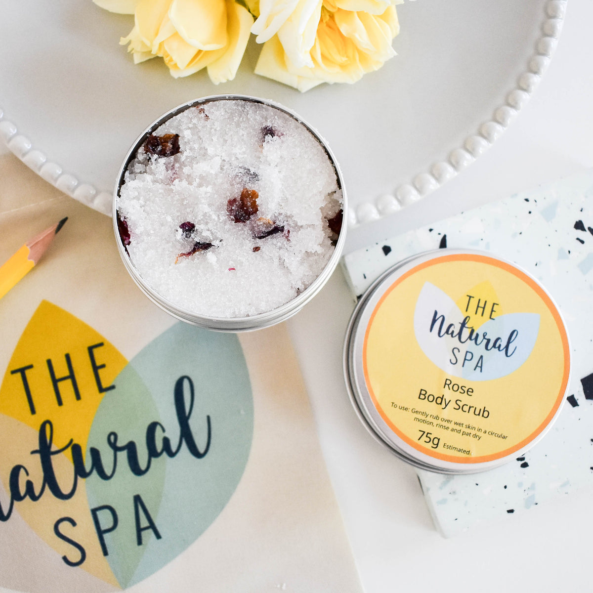 - Rose Sugar Scrub | Natural Exfoliating Body Scrub for Smooth, Glowing Skin | Vegan, Plastic-Free Skincare | 2 Size Options