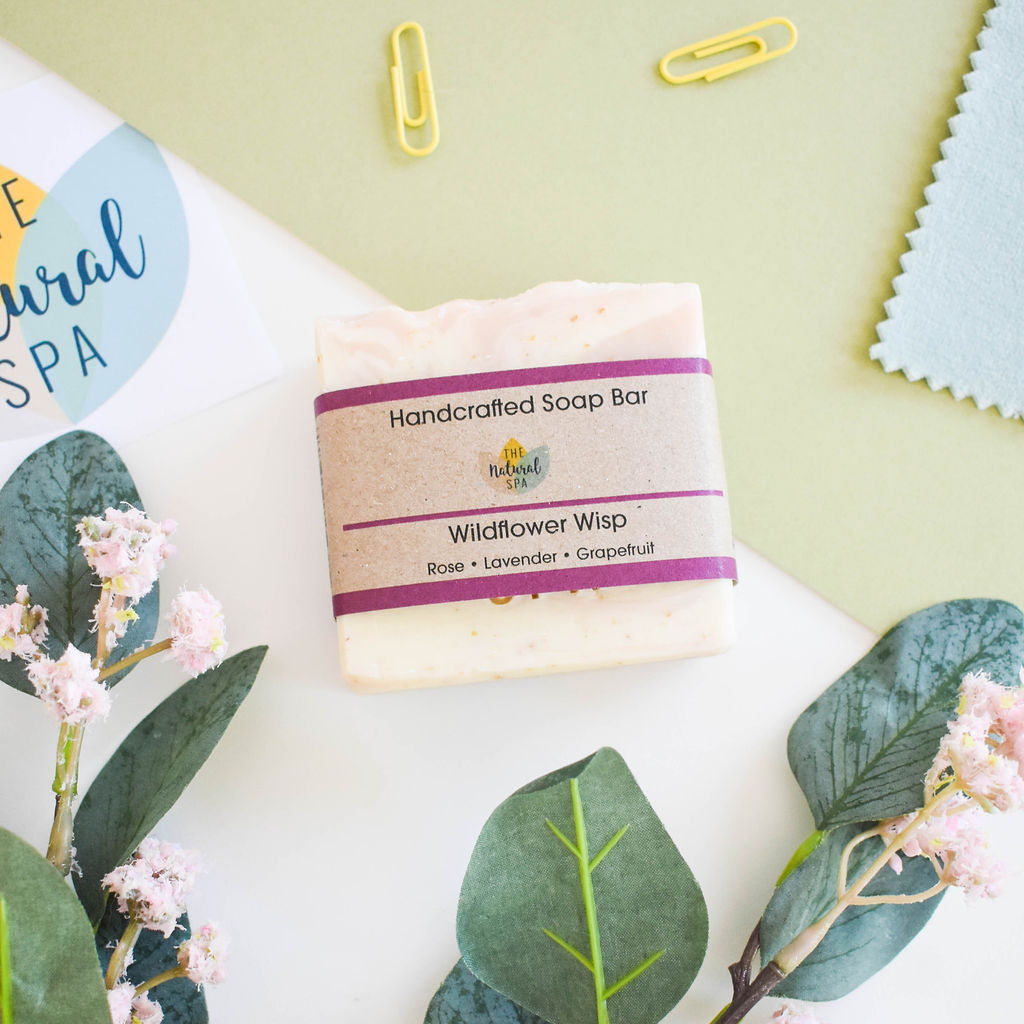 - Wildflower Wisp Cold Process Soap | Rose, Lavender & Grapefruit Natural Handcrafted Soap | Vegan, Plastic-Free Skincare | 3 Styles Available