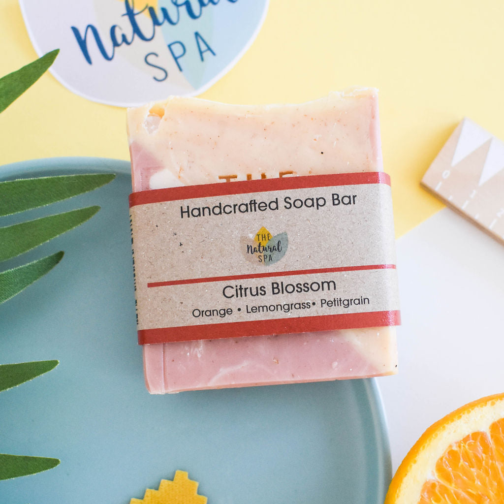 - Citrus Blossom Cold Process Soap - Lemongrass Orange and Palmarosa - 3 different styles