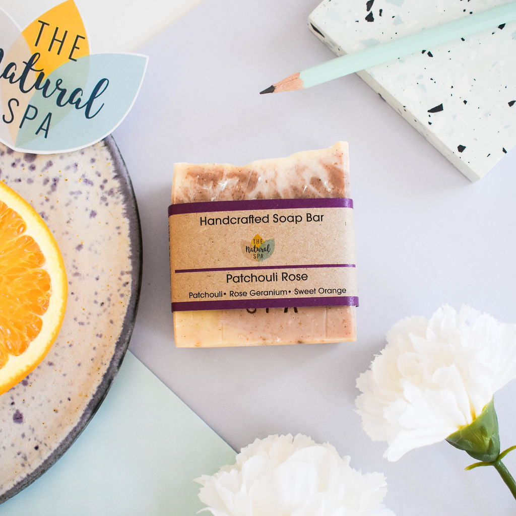 - Patchouli Rose Soap Bar | Orange, Patchouli & Rose Natural Handcrafted Soap | Vegan, Plastic-Free Skincare | 3 Styles Available