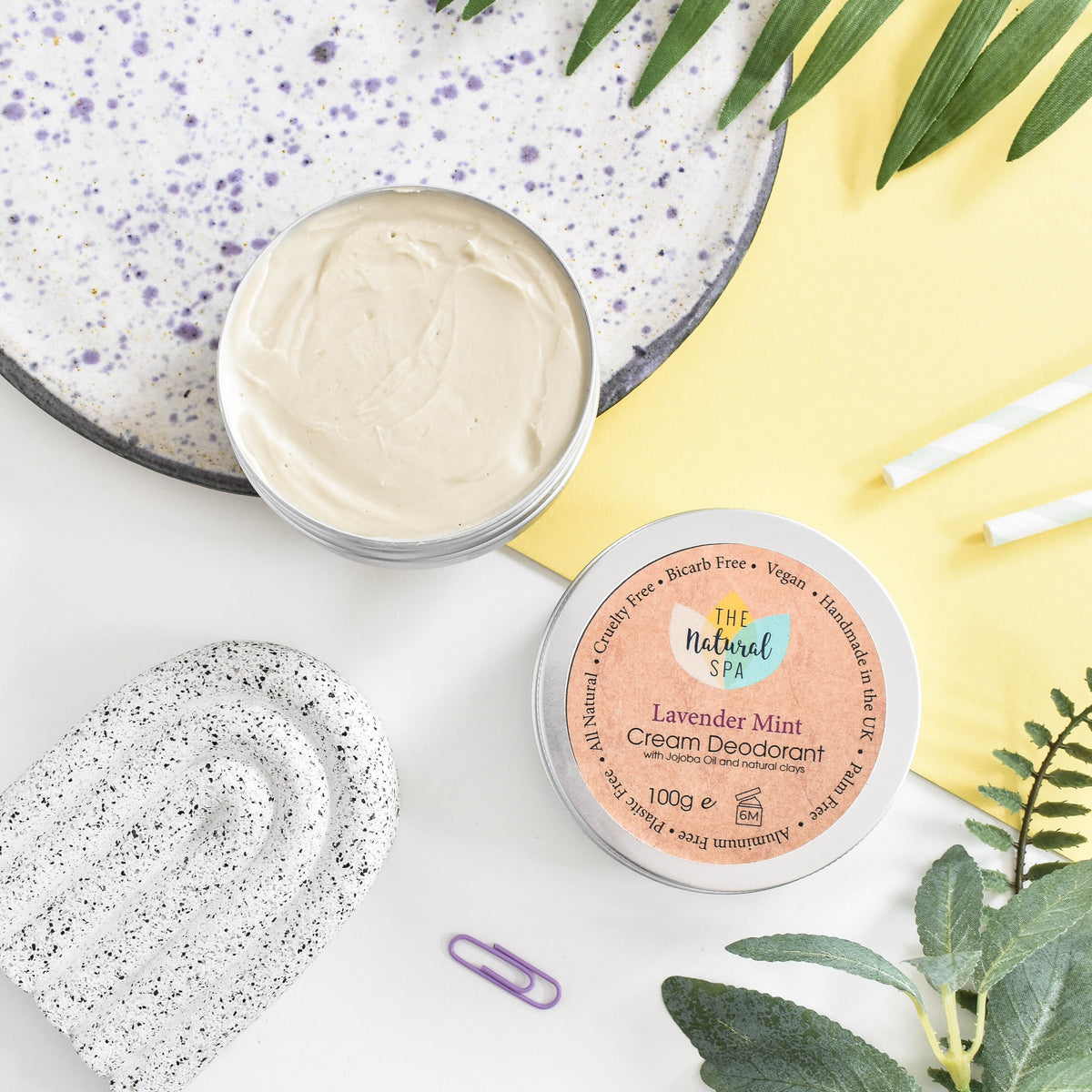 - Lavender Mint Cream Deodorant Balm | Natural Bicarb & Aluminium-Free | Gentle, Vegan, Plastic-Free Odour Protection