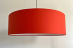 Burnt Orange Cotton Drum Lampshade | Handmade Ceiling Light Shade | Bespoke UK