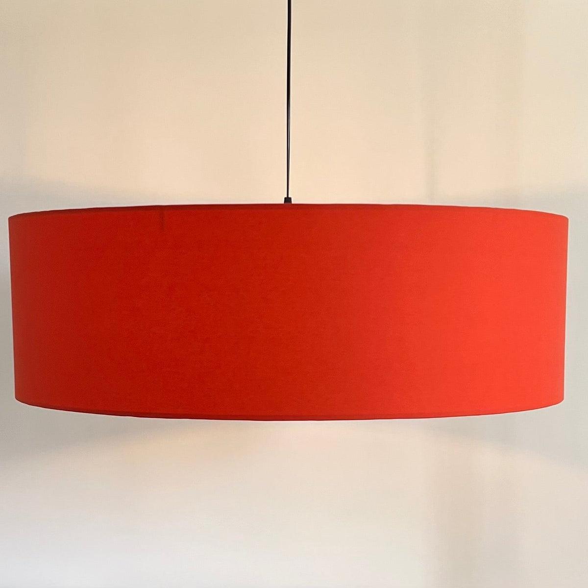 Burnt Orange Cotton Drum Lampshade | Handmade Ceiling Light Shade | Bespoke UK