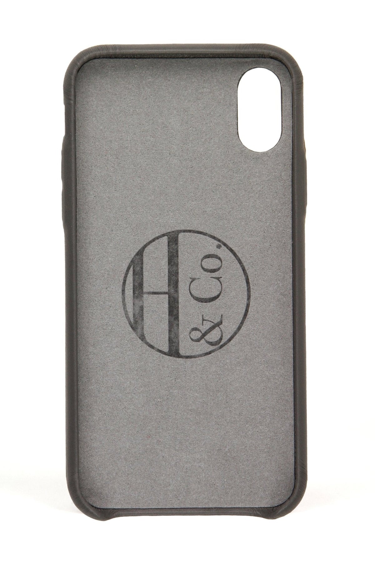 iPhone X Case, Grey Leather