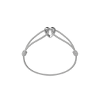 Silver Heart Cord Bracelet