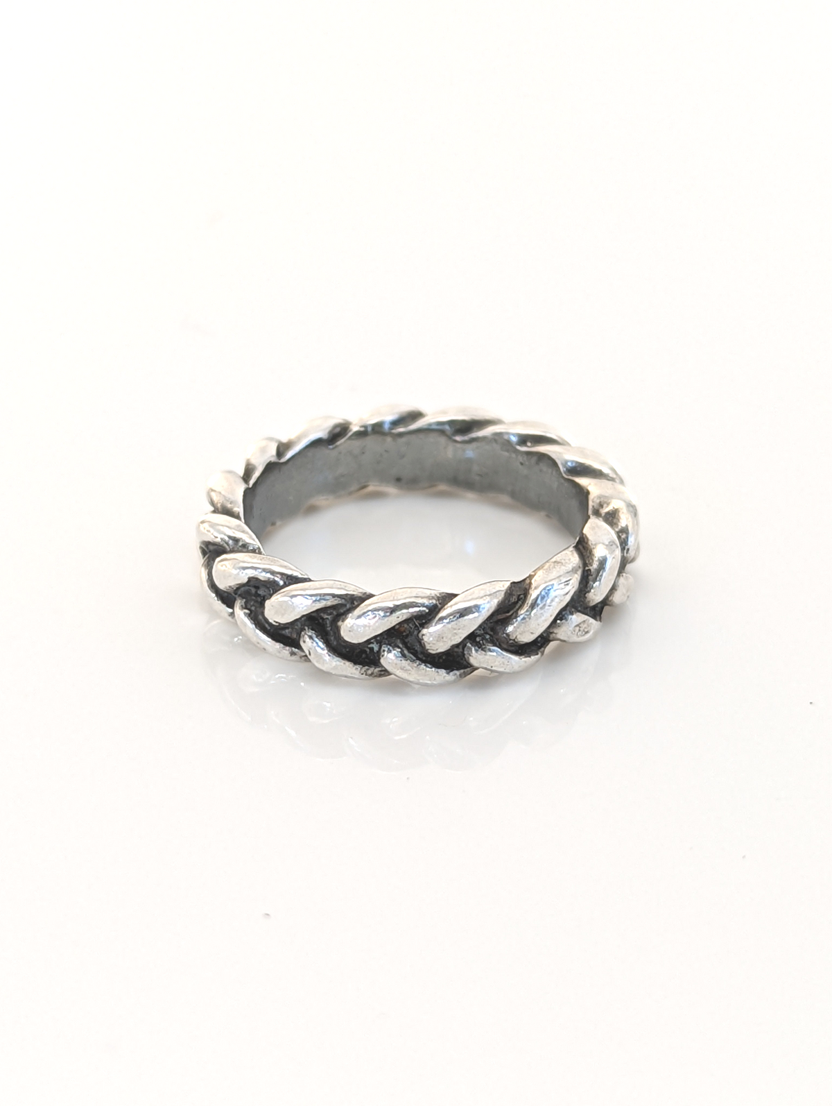 Silver Steed Plaited Ring 2