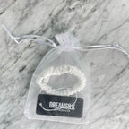 White Silk Scrunchie - Skinny