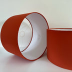 Burnt Orange Cotton Drum Lampshade | Handmade Ceiling Light Shade | Bespoke UK
