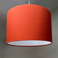 Burnt Orange Cotton Drum Lampshade | Handmade Ceiling Light Shade | Bespoke UK