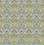 William Morris Sky strawberry thief cotton drum lampshade/ ceiling shade with a white lining