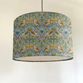 William Morris Sky strawberry thief cotton drum lampshade/ ceiling shade with a white lining