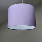 Lilac Cotton Drum Lampshade | Handmade Ceiling Light Shade | Bespoke UK