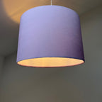 Lilac Cotton Drum Lampshade | Handmade Ceiling Light Shade | Bespoke UK