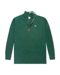 Knit 1/4 Zip Green