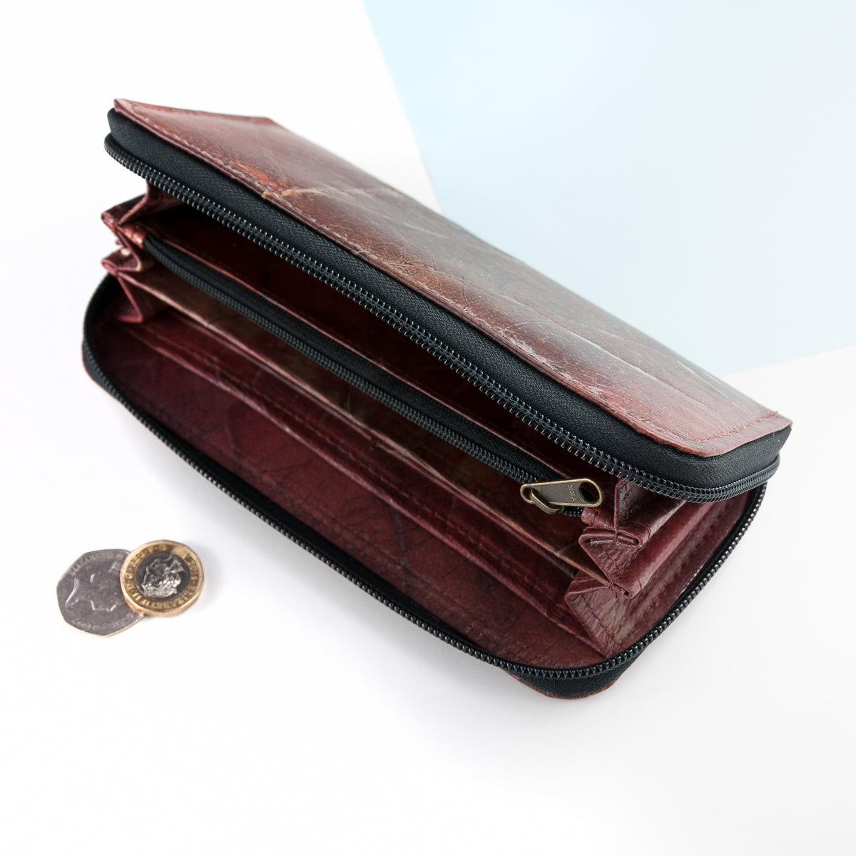 Vegan Leather Zip Over Purse