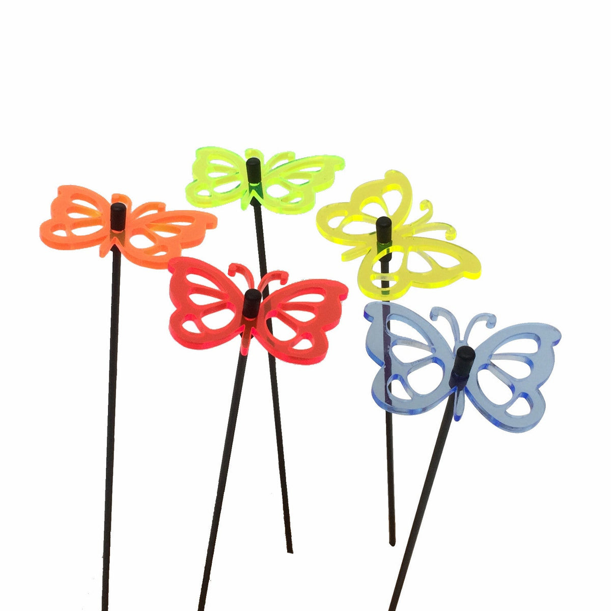 Large Garden Décor Ornaments Set of 5 'Comma Butterflies'