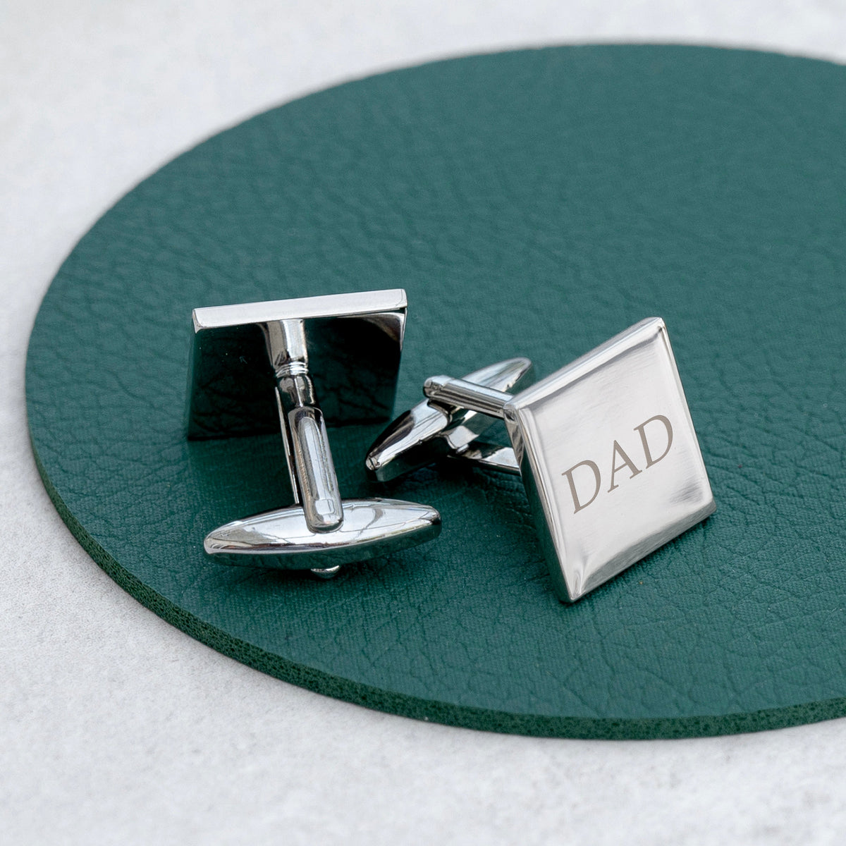 Personalised Silver Plated Square Cufflinks