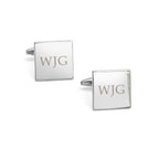 Personalised Silver Plated Square Cufflinks