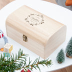 Personalised Christmas Eve Chest With Mistletoe Wreath