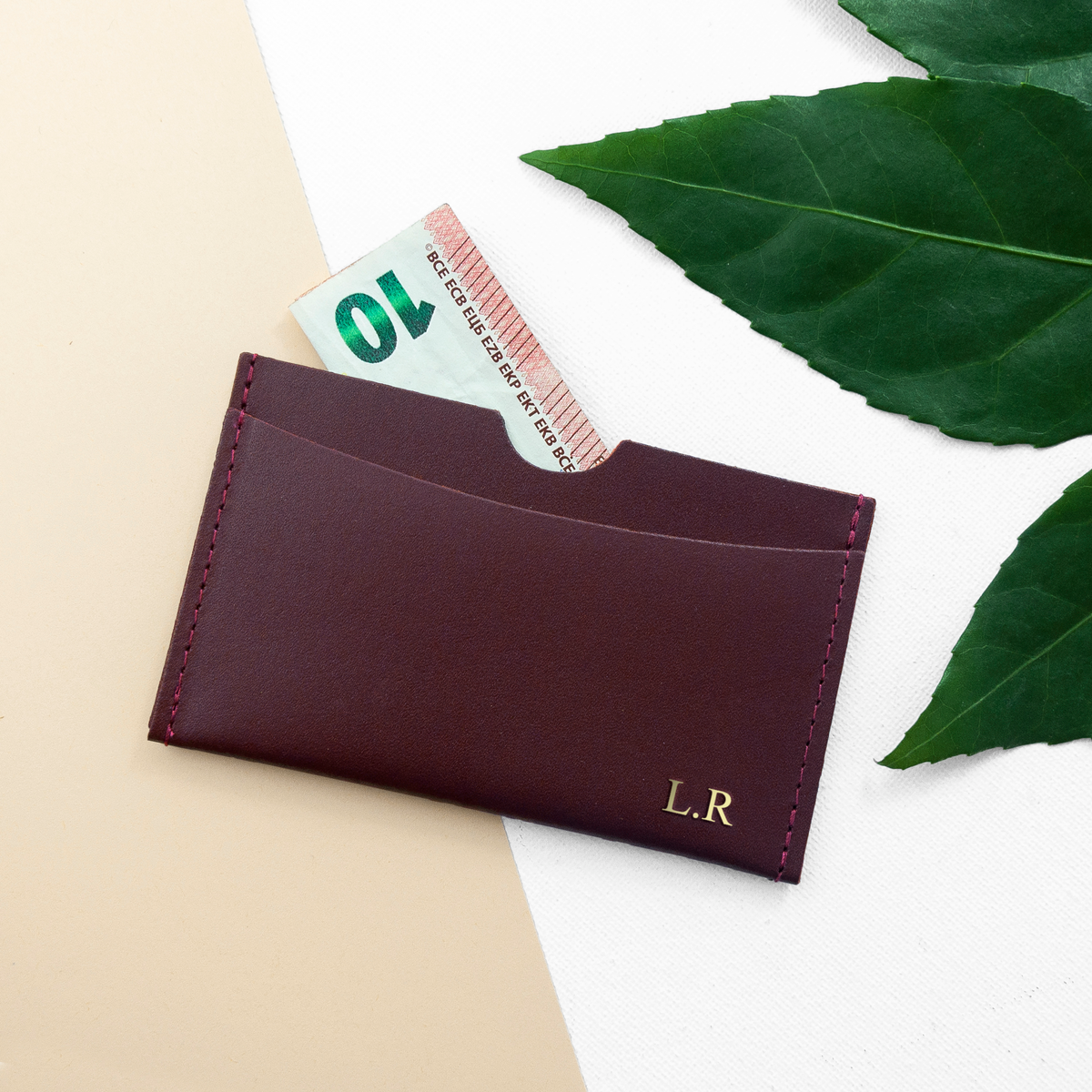 Personalised Luxury Leather Card Holder