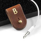 Personalised Leather Earphone Holder