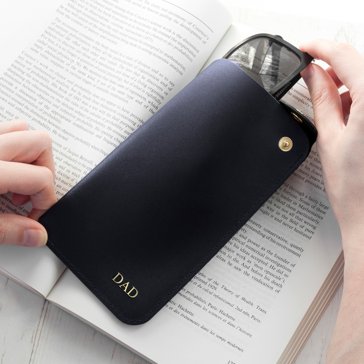 Personalised Leather Glasses Case