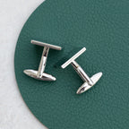 Personalised Silver Moustache Cufflinks