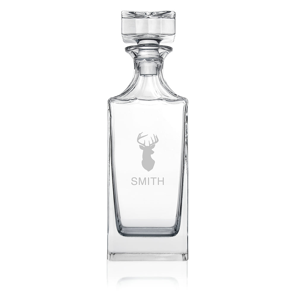 Personalised Timeless Stag Square Decanter