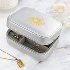 Metallic Silver Sun Jewellery Case