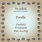 Poodle Personalised Silver Dog Tag Necklace