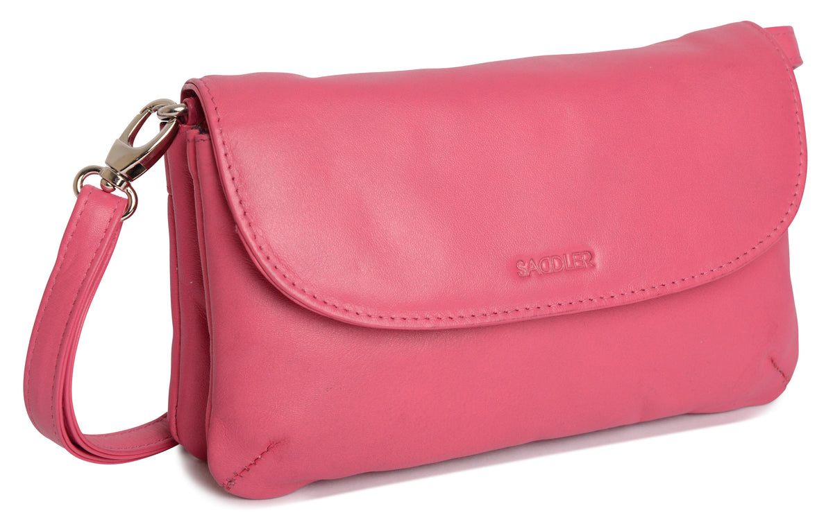 SADDLER Audrey Compact Leather Crossbody Bag & Clutch – Versatile & Stylish - Gift Boxed