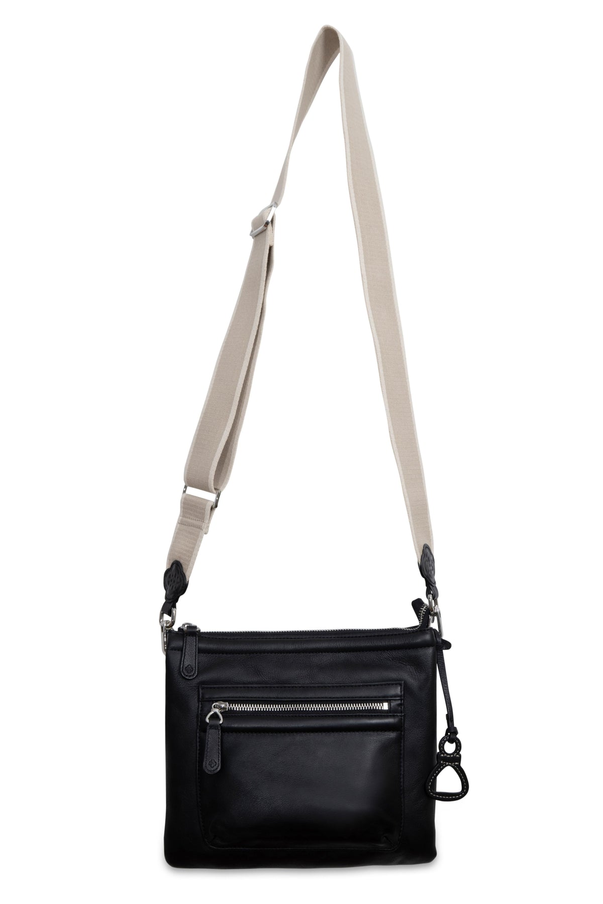 Ellen Leather 3-Section Zip-Top Crossbody bag  - Handmade by Saddler