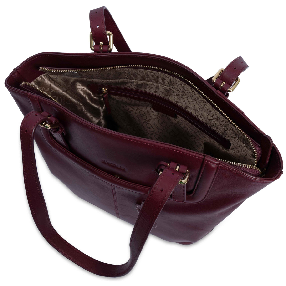 Sienna Zip Top Tote Shopper Bag for Women - Handmade by Saddler