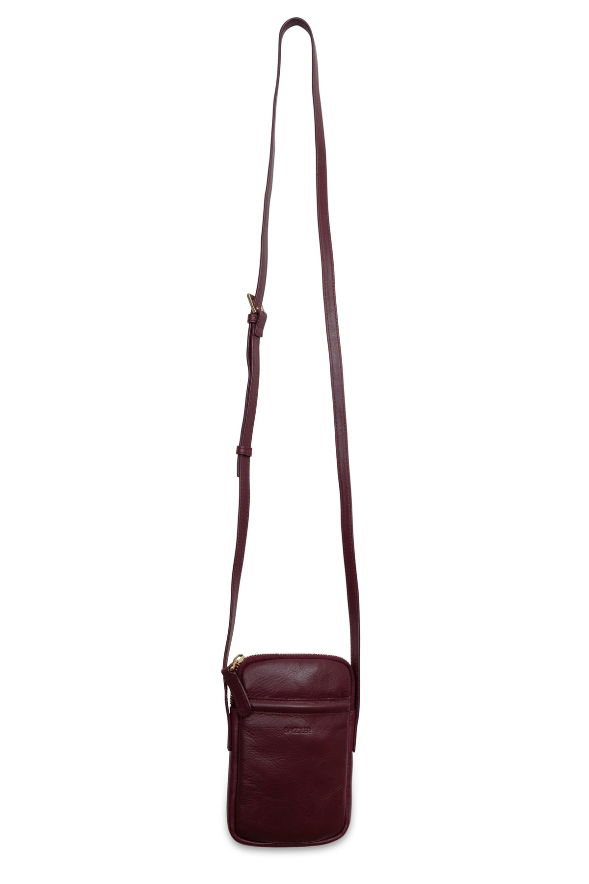 SADDLER "Margot" Real Leather Crossbody Zip Top RFID Phone Pouch - Gift Boxed