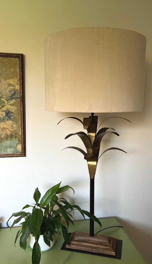 Cream velvet drum lampshade/ ceiling light shade with wonderland paper interior