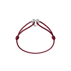 Silver Heart Cord Bracelet