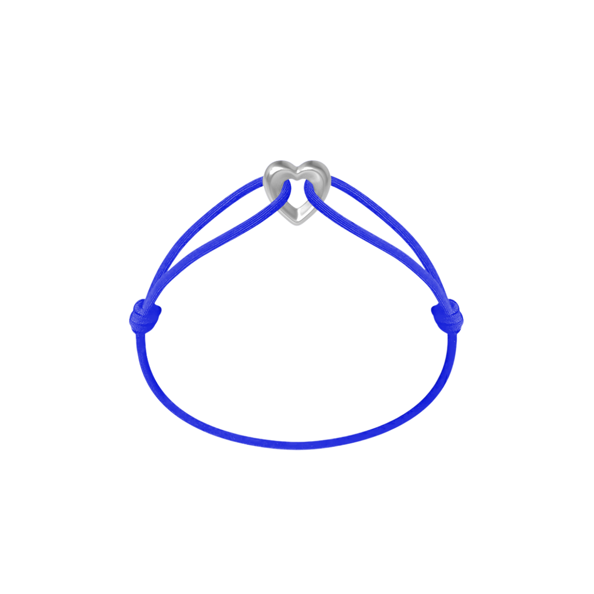 Silver Heart Cord Bracelet