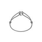 Silver Heart Cord Bracelet