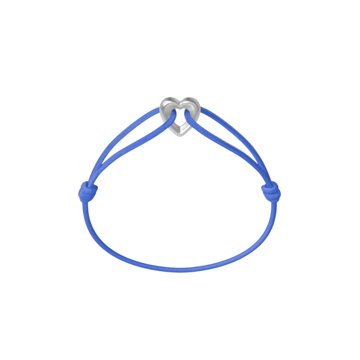 Silver Heart Cord Bracelet
