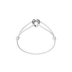 Silver Heart Cord Bracelet