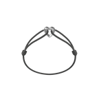 Silver Heart Cord Bracelet