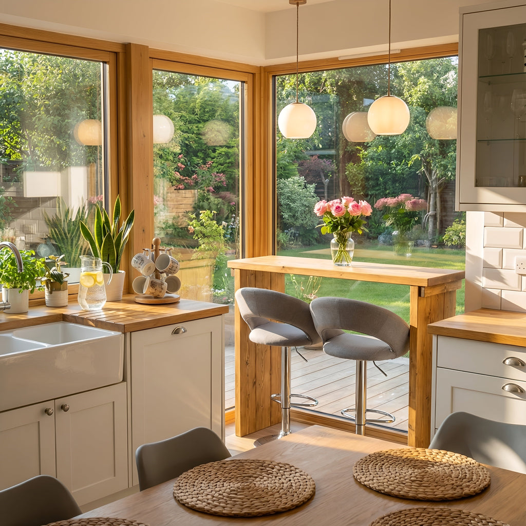 SOLA Solid Wood Dining Table / Breakfast Bar