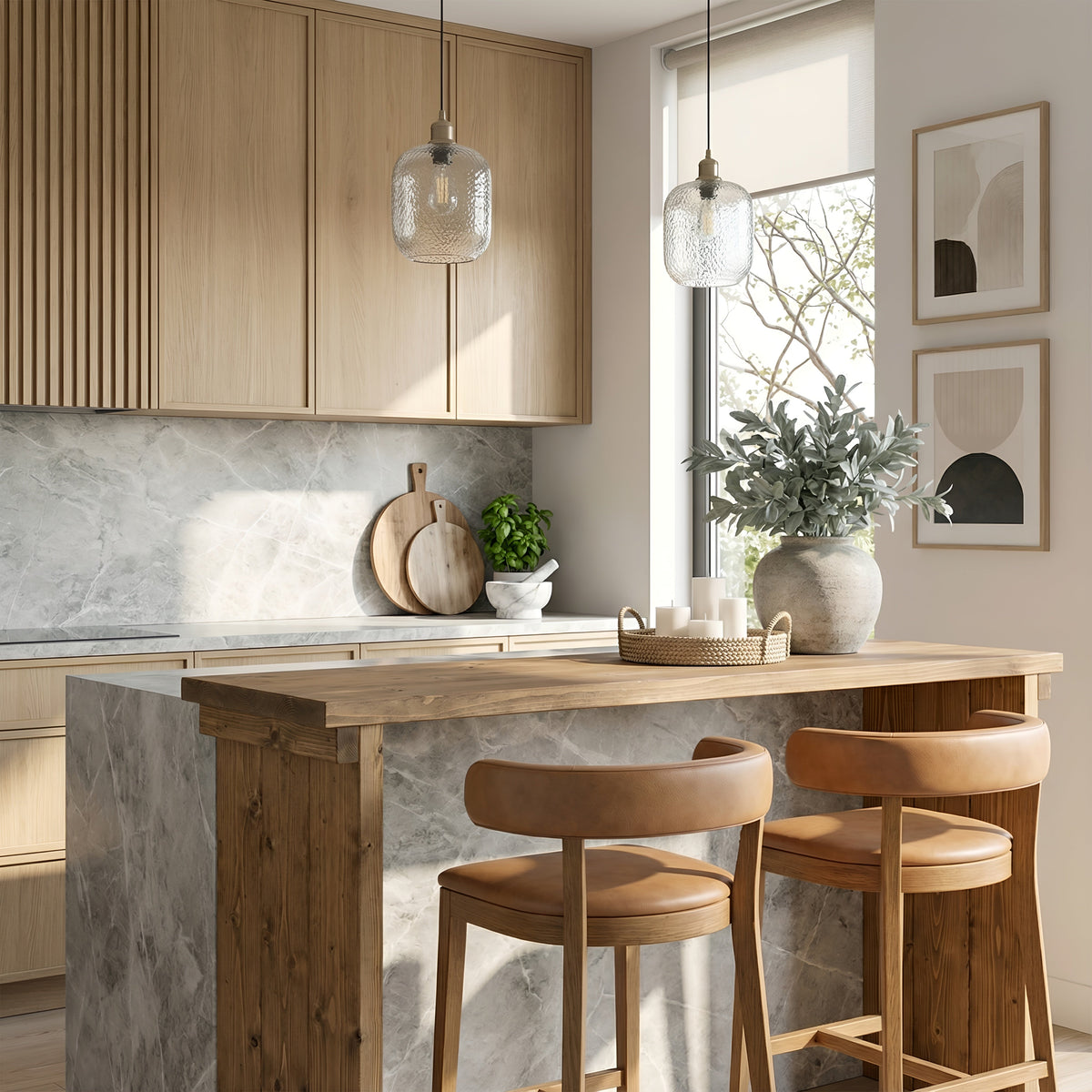 SOLA Solid Wood Dining Table / Breakfast Bar