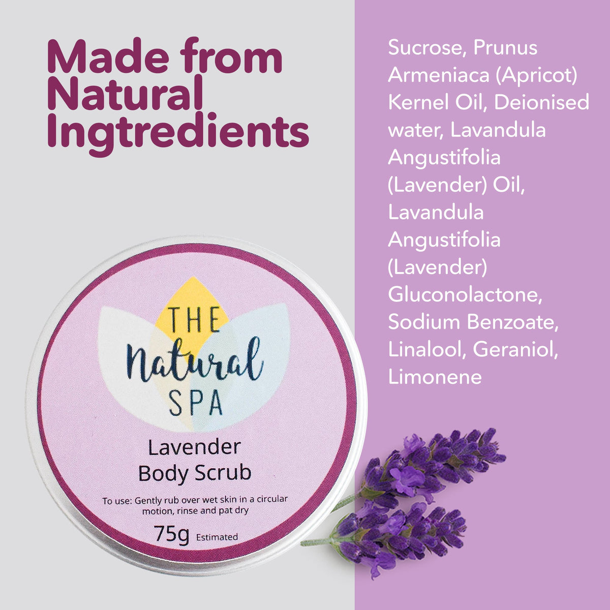 - Lavender Body Scrub | Natural Exfoliating Sugar Scrub for Relaxing, Smooth Skin | Vegan, Plastic-Free Skincare | 3 Size Options
