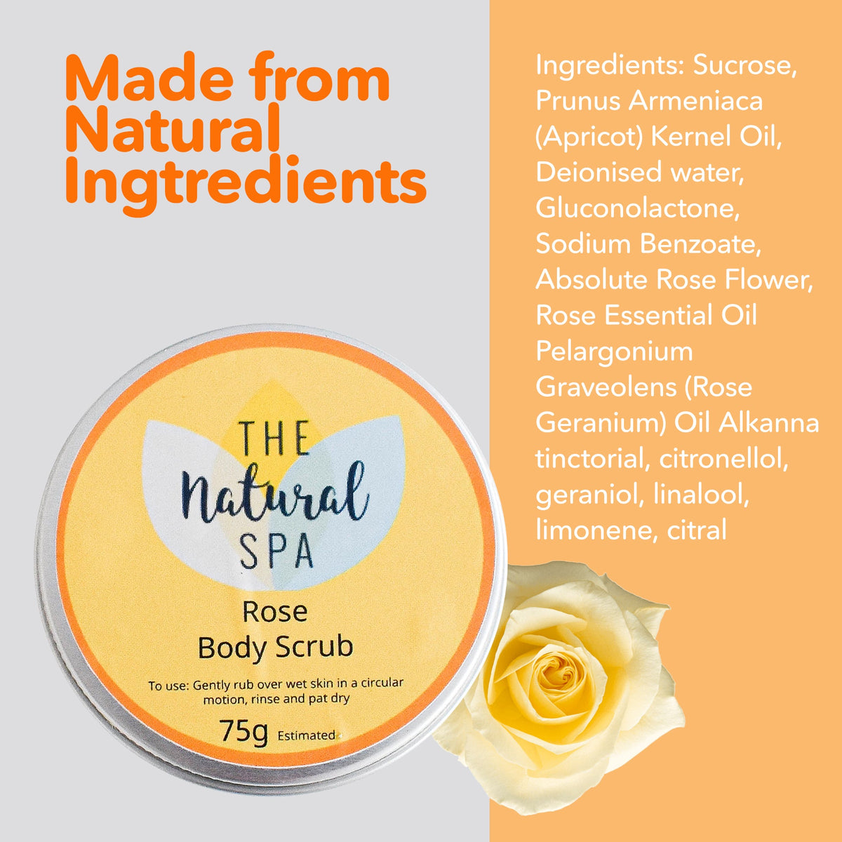 - Rose Sugar Scrub | Natural Exfoliating Body Scrub for Smooth, Glowing Skin | Vegan, Plastic-Free Skincare | 2 Size Options