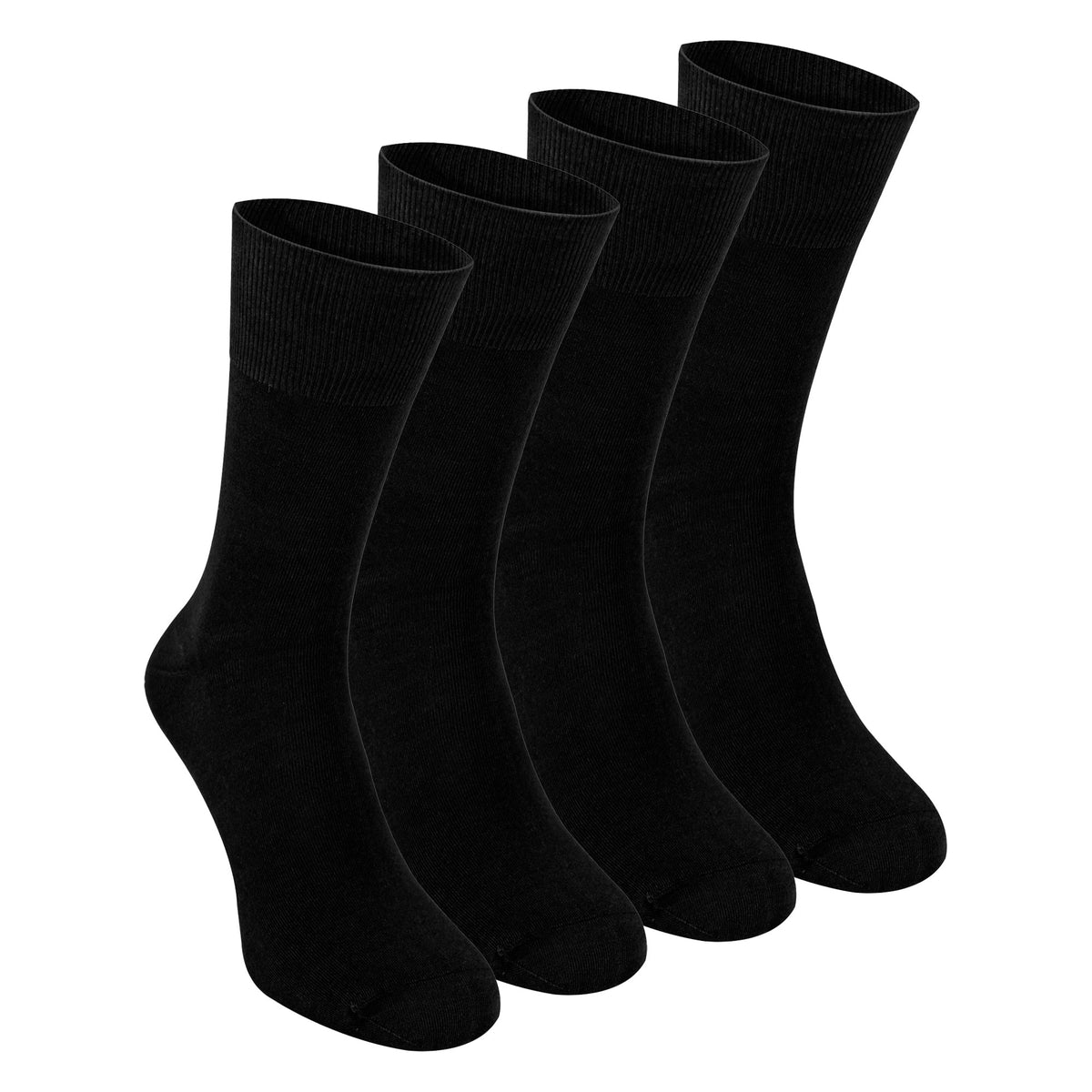 4 Pairs Mens Bamboo Sensory Socks - Soft Seamless All Day Comfort Socks