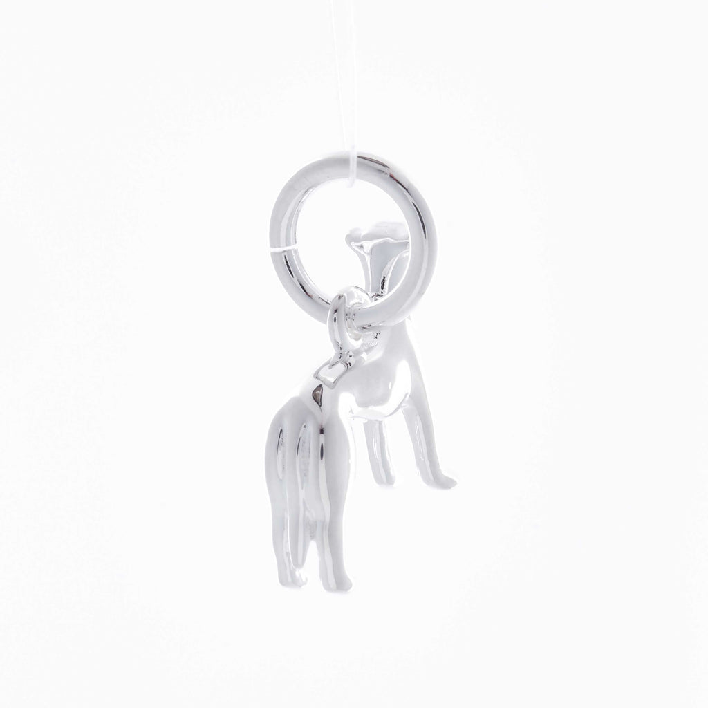 Whippet Personalised Silver Dog Tag Necklace